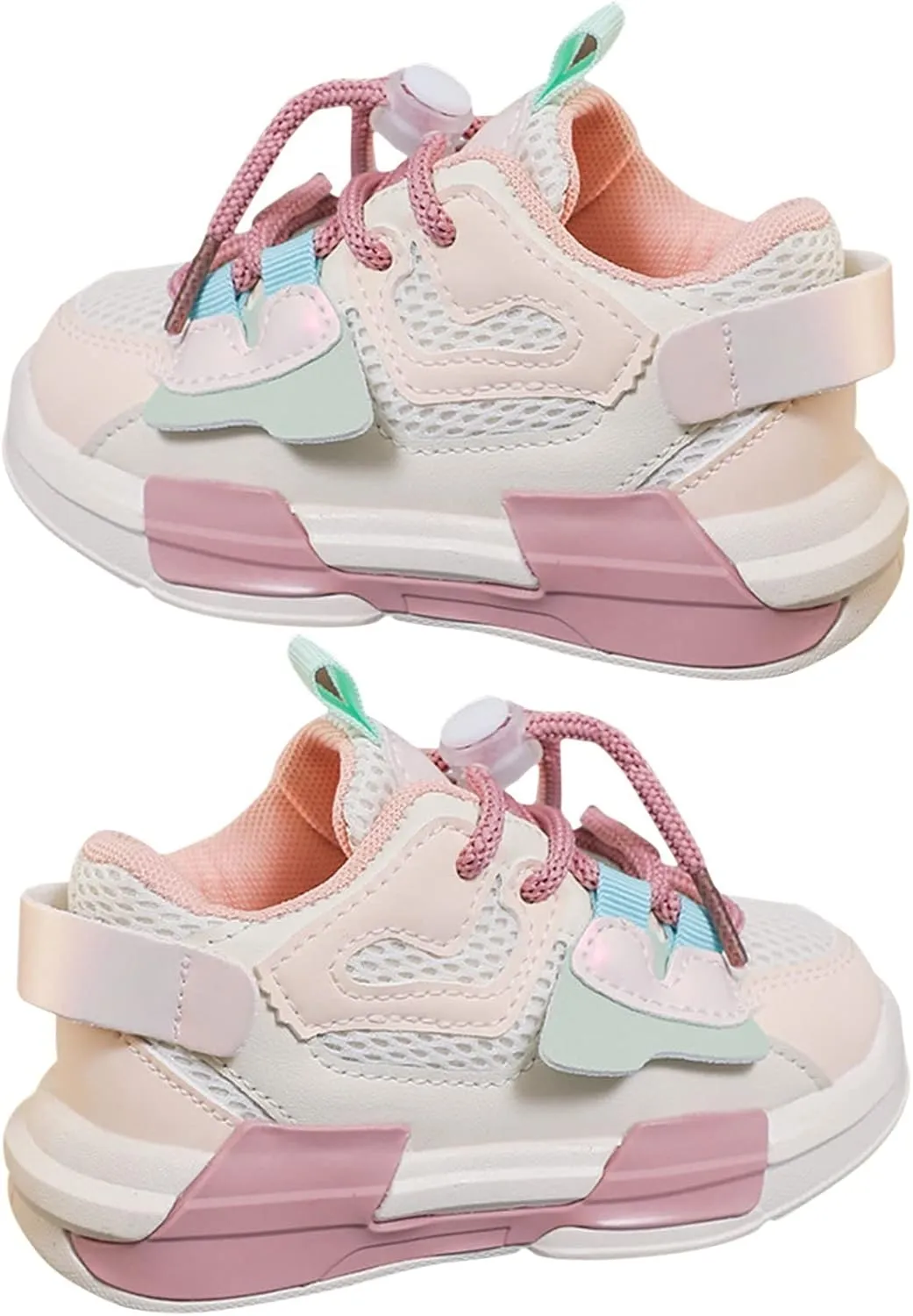 1 to 11 Years Toddler Kids Sports Shoes Lace-up Breathable Outdoor School Trainers Basketball Little Girls Shoes 4t