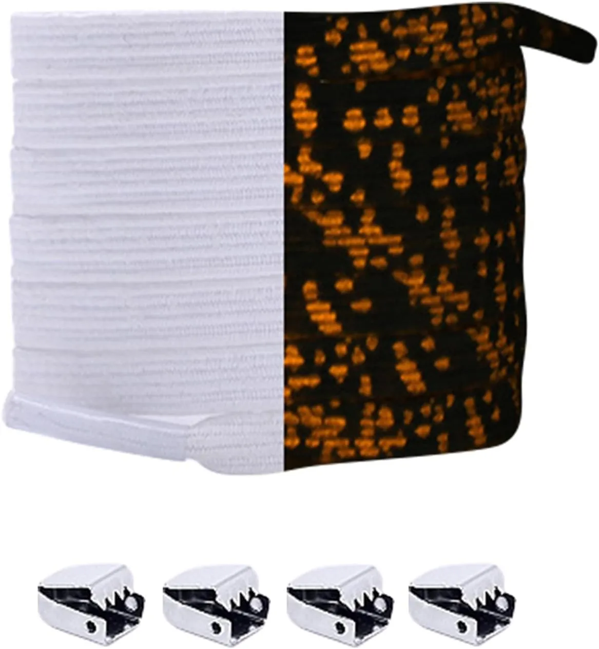 2 Pairs Flat Shoe Laces Luxury Light Up Glow in the Dark No Tie Sneakers Shoelaces for Party Dancing Skating
