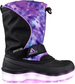Absolute Nebula 4 Little Kid Light Up Snow Winter Boots, Warm, Insulated, Waterproof Shell