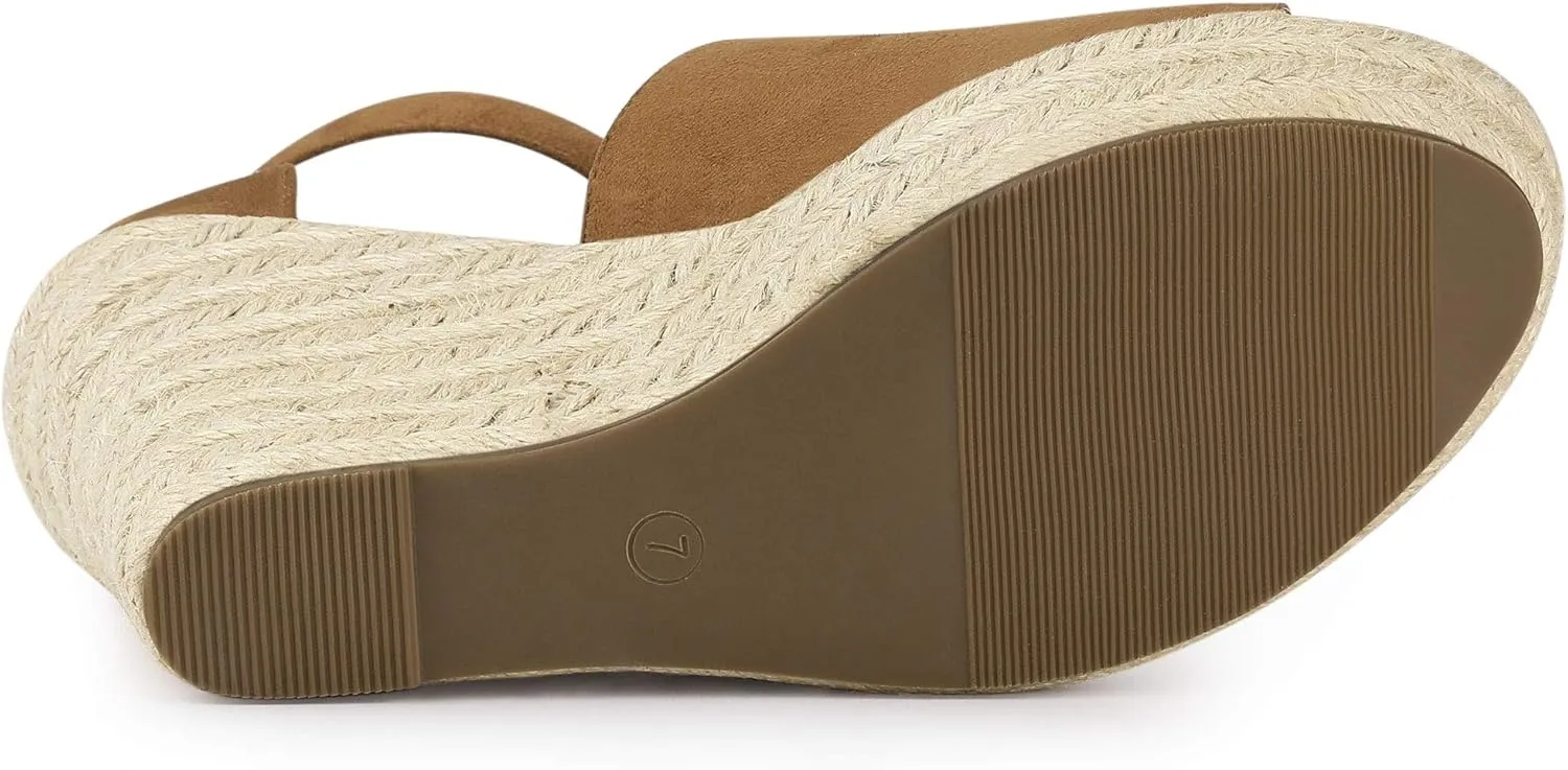 Allegra K Women's Espadrilles Platform Heels Wedges Sandals