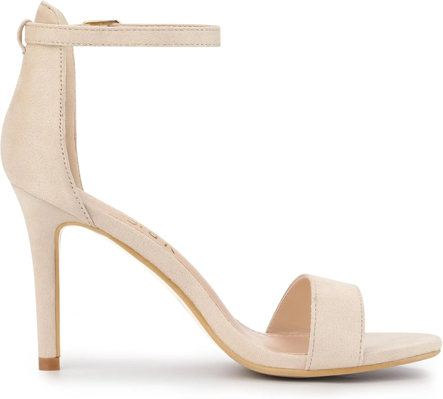 Allegra K Women's Suede Ankle Strap High Stiletto Heel Sandals