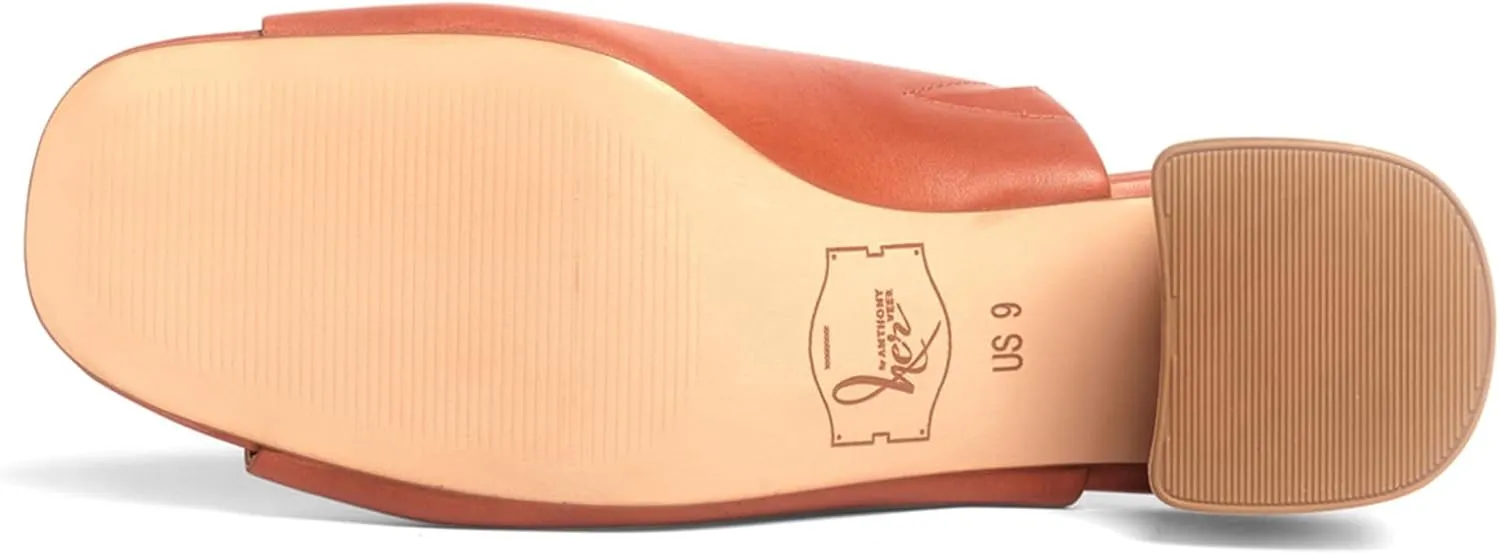 Anthony Veer Lotte Block Sandals for Women | Italian Leather Upper | Leather Lining | Ortholite Cushioned Footbed | Natural Neolite Outsole
