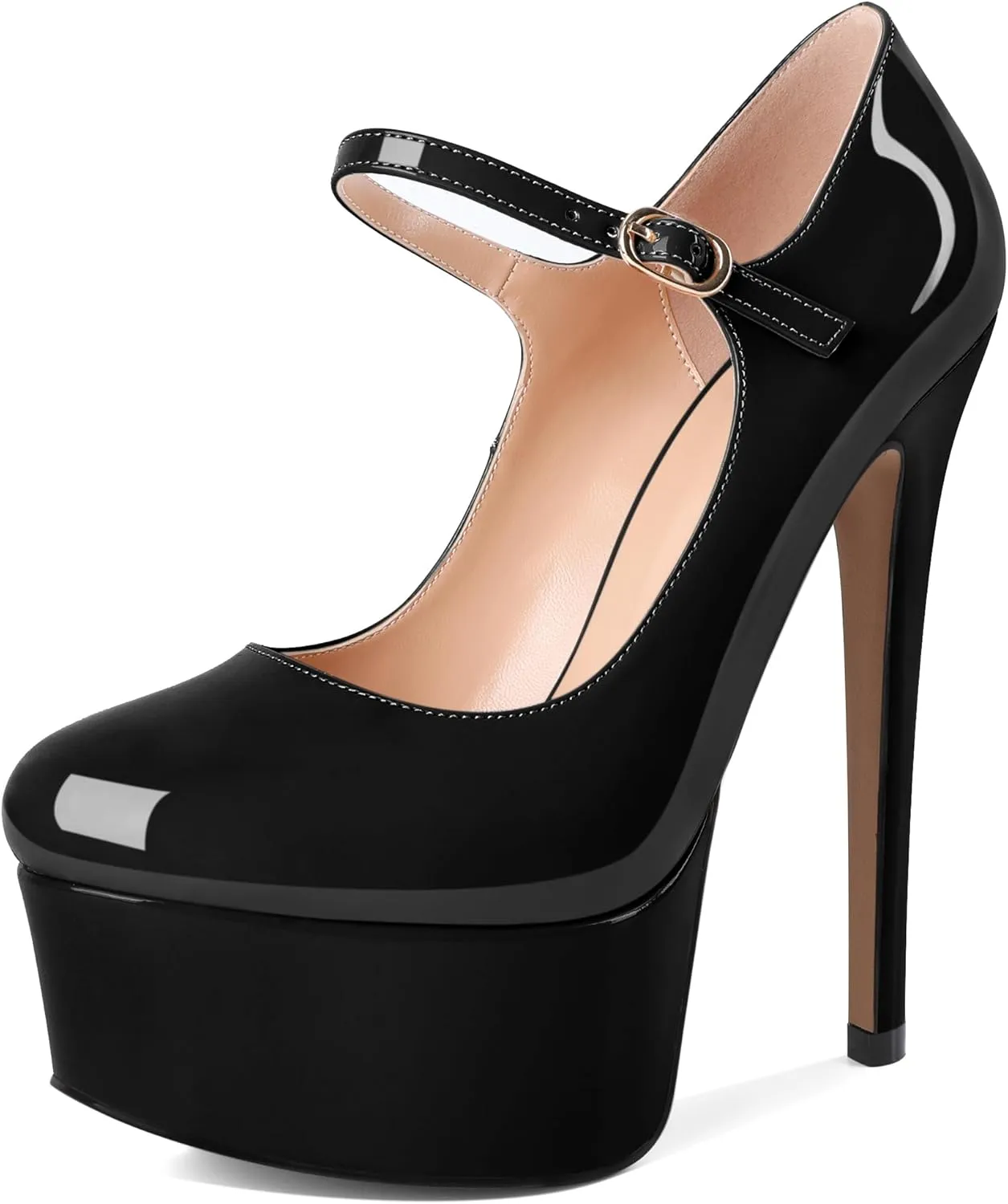 AUMOTED Women's Platforms Pumps 5.9 inch Stiletto High Heels Sexy Shoes for Wedding Party