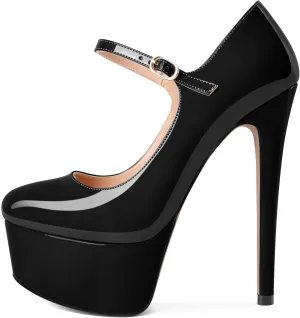 AUMOTED Women's Platforms Pumps 5.9 inch Stiletto High Heels Sexy Shoes for Wedding Party