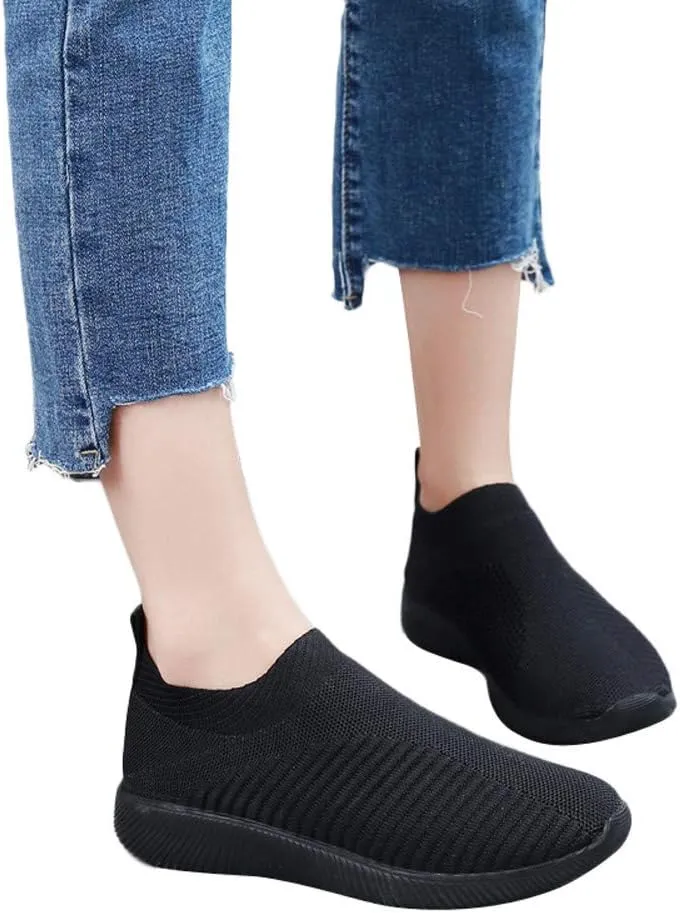 Black Sneakers for Men Gym Shoes Women Womens White Tennis Shoes Comfortable & Lightweight Black Loafers Women Platform Slip On Sneakers Women