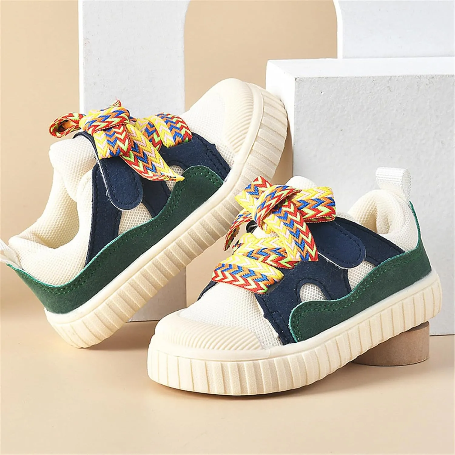 Boys 2024 New Tennis Shoes Big Kid Baby Sneakers Boys and Girls Spring and Autumn Colorful Design Soft Bottom Wide