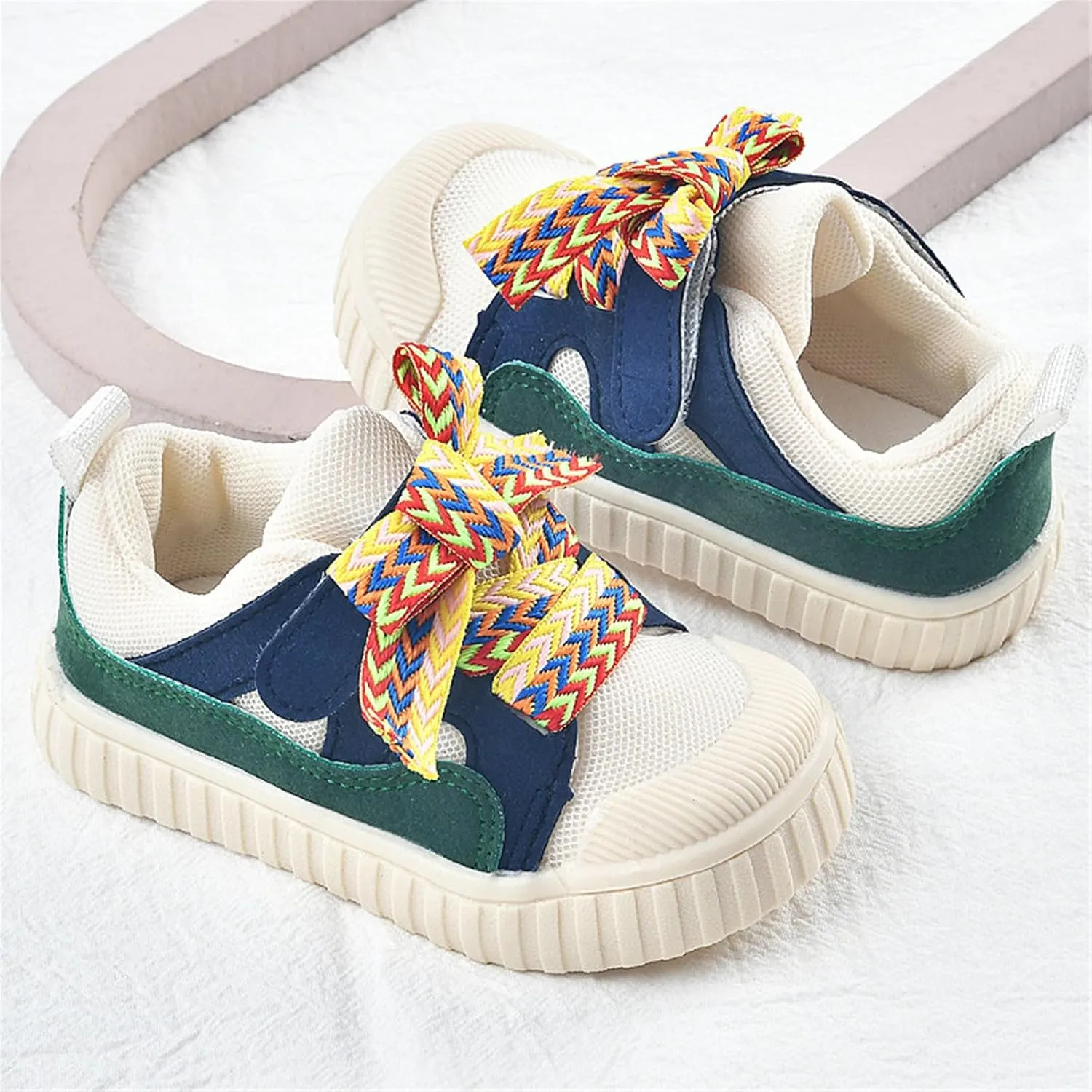 Boys 2024 New Tennis Shoes Big Kid Baby Sneakers Boys and Girls Spring and Autumn Colorful Design Soft Bottom Wide