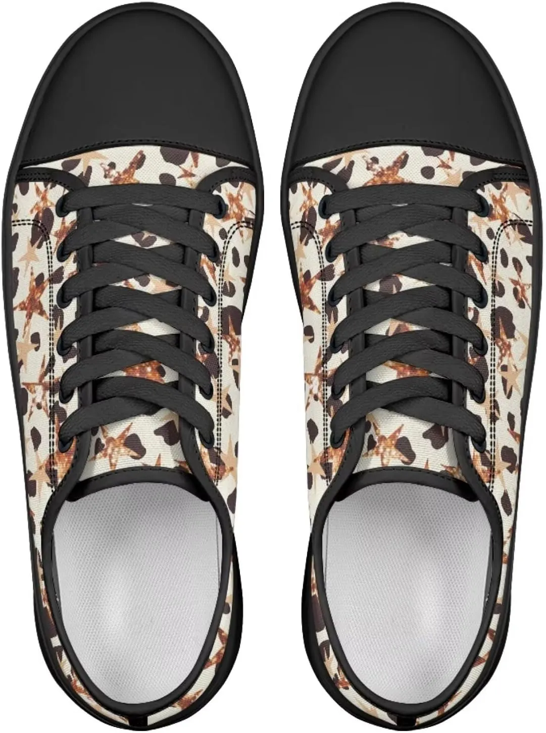Canvas Shoes Fashion Sneakers for Women Casual Tennis Shoes with Non Slip EVA Sole Low Top Walking Footwear