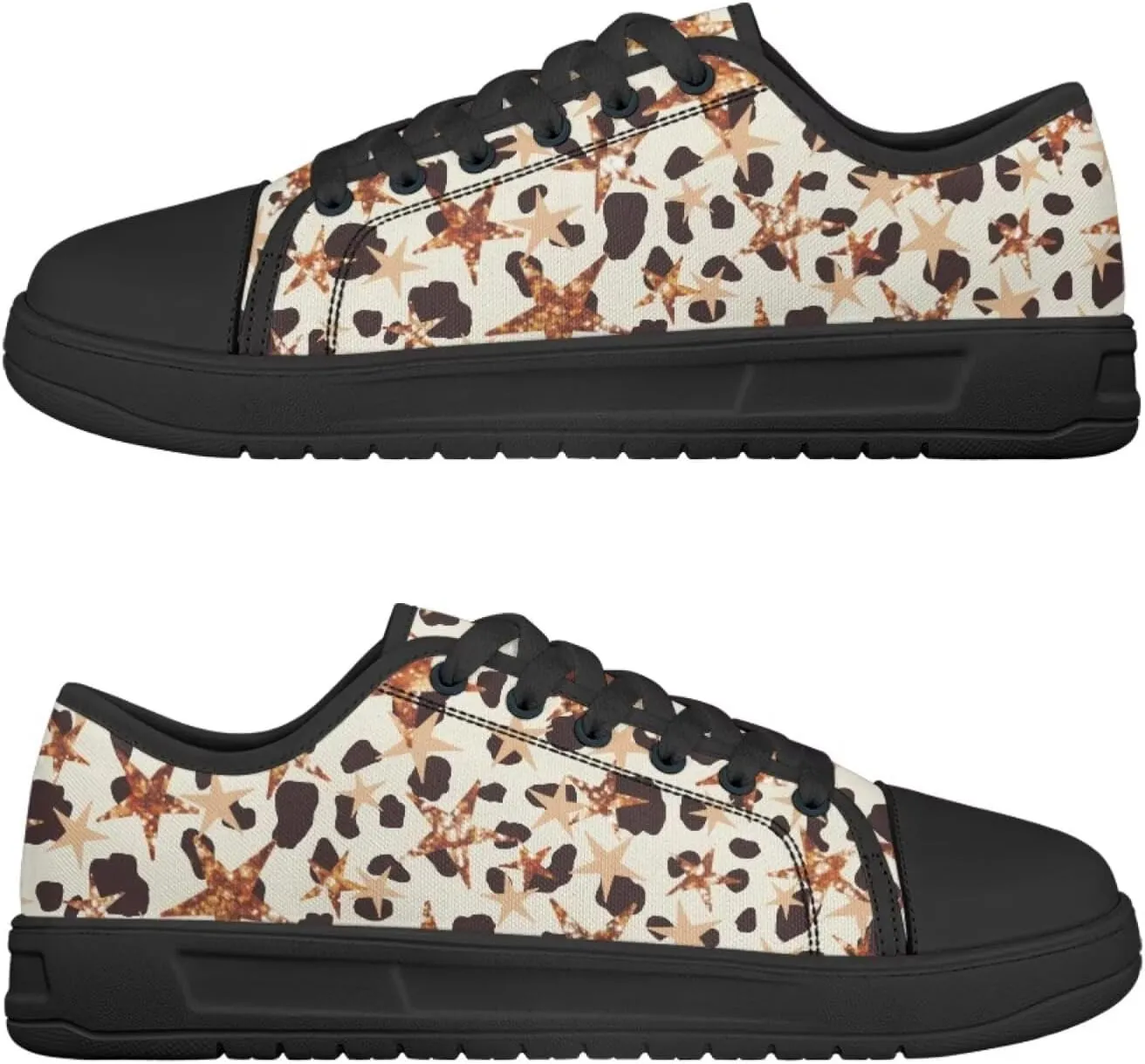 Canvas Shoes Fashion Sneakers for Women Casual Tennis Shoes with Non Slip EVA Sole Low Top Walking Footwear