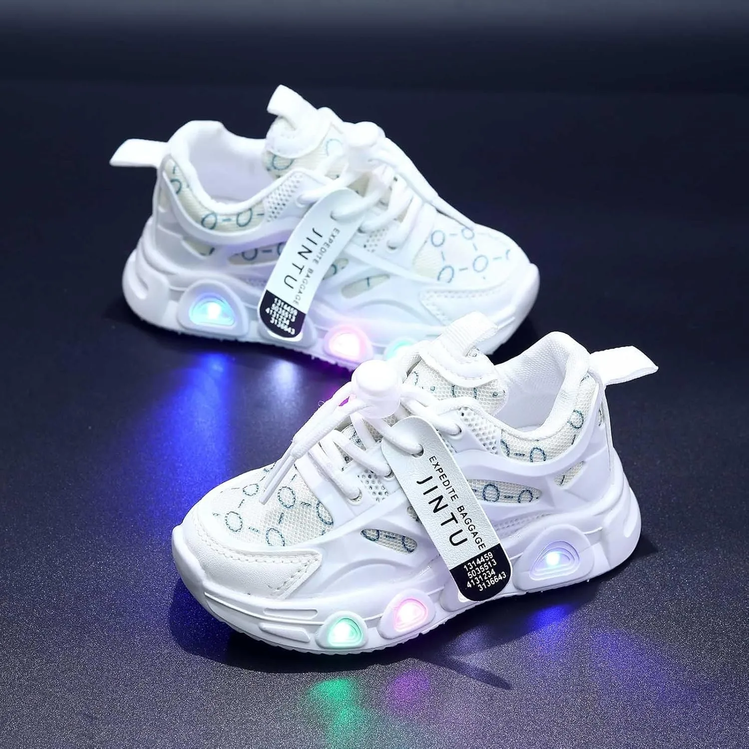 Cathalem Sneakes for Girls Kids Baby Sneakers LED Light Up Luminous Bowknot Sneakers Winter Warm Sneakers Toddler