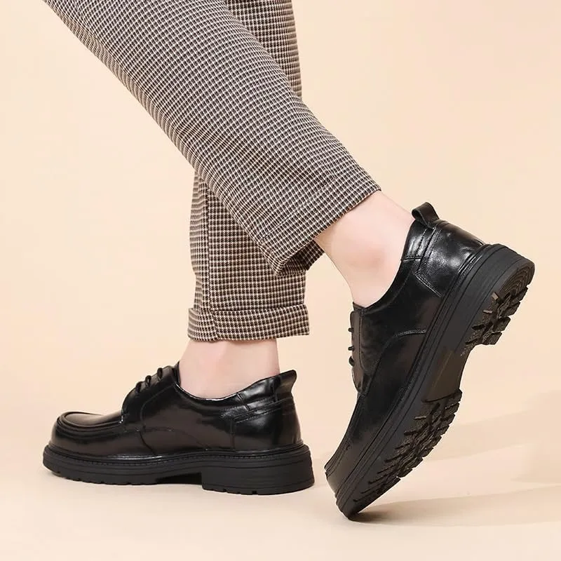 Classic Medallion Toe Oxford Shoes for Men Moisture-Wicking Lining Formal Celebrations Graduation Ceremonies Durable Sole