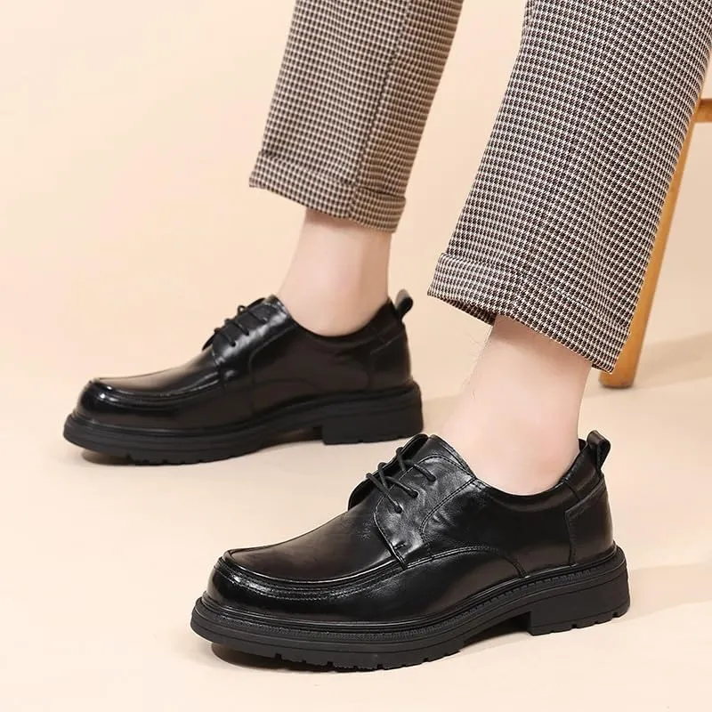 Classic Medallion Toe Oxford Shoes for Men Moisture-Wicking Lining Formal Celebrations Graduation Ceremonies Durable Sole