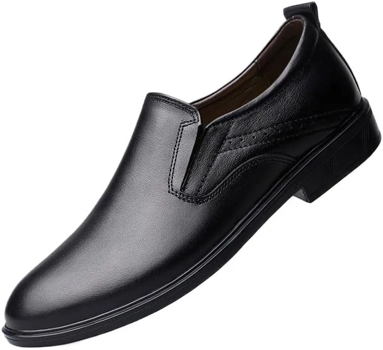 Classic Men's Leather Dress Shoes Formal Business Men Slip-On Oxfords