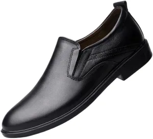 Classic Men's Leather Dress Shoes Formal Business Men Slip-On Oxfords