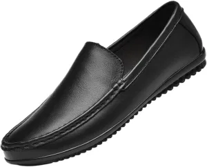 Classic Men's Leather Dress Shoes Slip On Pointed Toe Derby Shoes Classic Formal Business Oxfords Shoes