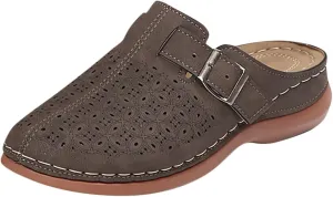 Clogs and Mules Shoes for Women Closed Toe Sandals Wide Width Comfortable Arch Support Backless Low Wedge Slip on Shoes Comfortable Womens Mule