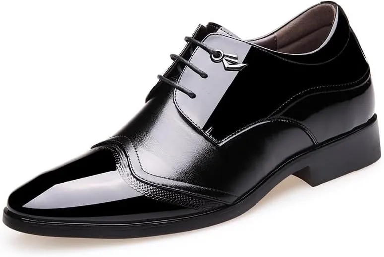 Derby Shoes Classic Men's Oxfords Mens Casual Dress Shoes Genuine Leather Business