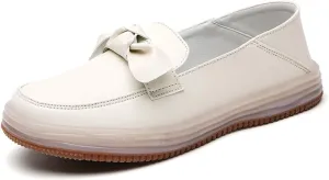 EASYANT Women Classic Leather Oxfords Shoes Women Fashion Driving Slip-on Loafers