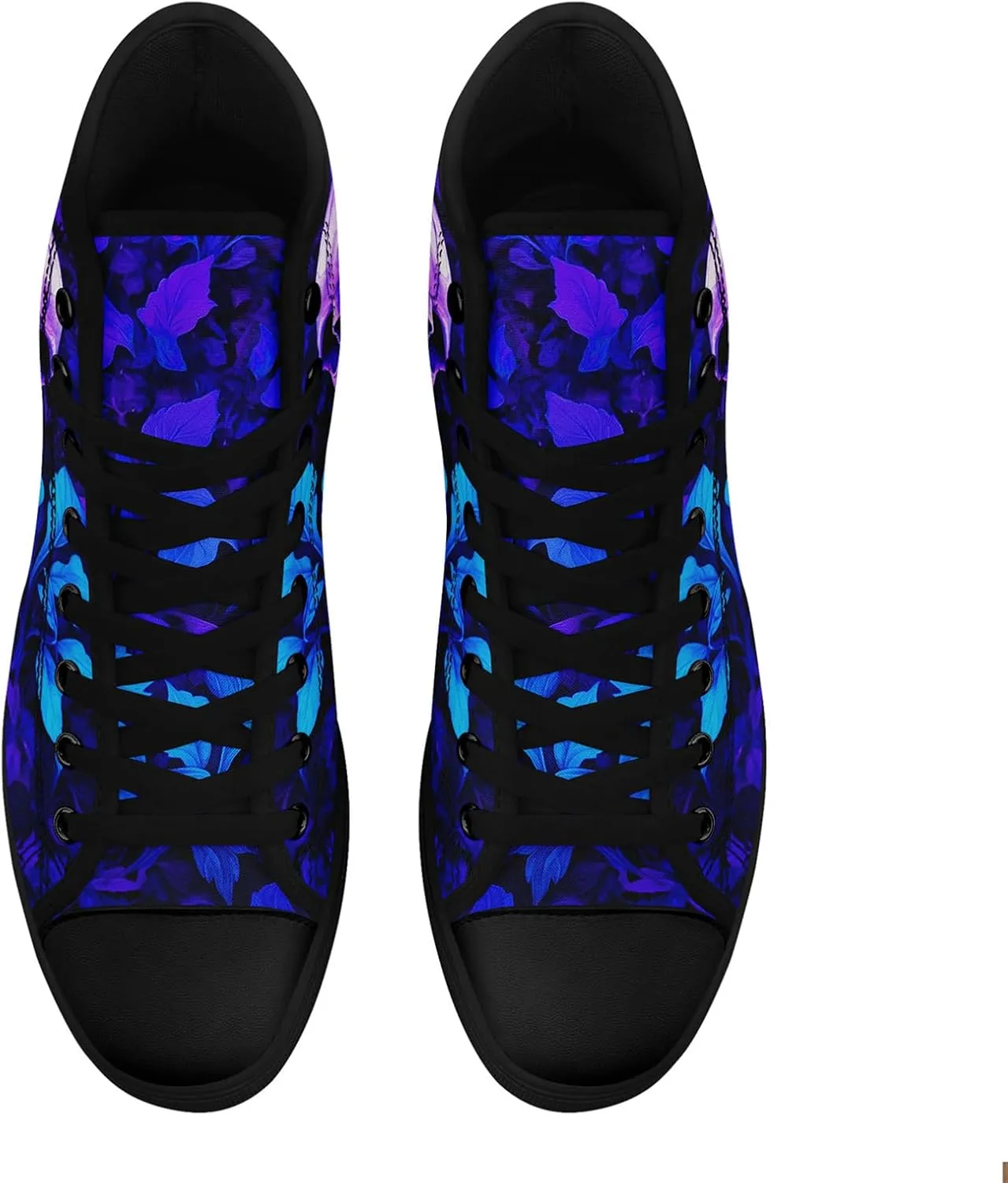 Fashion Gothic Skull High Top Canvas Shoes for Men Women Lightweight Casual Comfort Breathable Summer Stylish Flat Sneaker