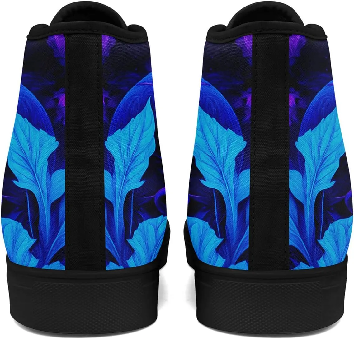 Fashion Gothic Skull High Top Canvas Shoes for Men Women Lightweight Casual Comfort Breathable Summer Stylish Flat Sneaker