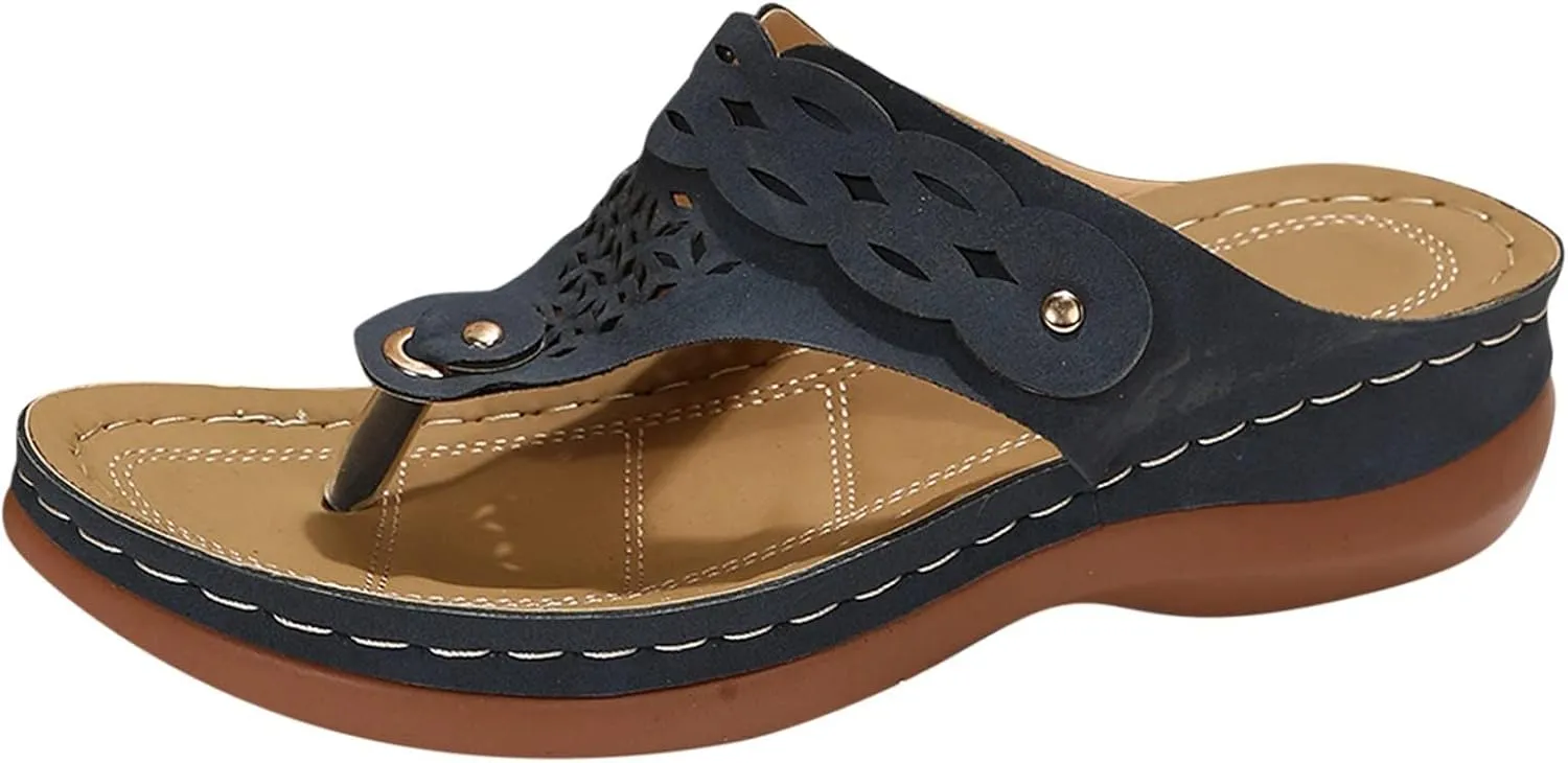 Flip Flops for Women Orthopedic Sandals with Arch Support Comfortable Walking Shoes Summer Dressy Sandal Arch Support Wedge Summer Slip on Thong Sandals Casual Trendy Flip Flops 2025