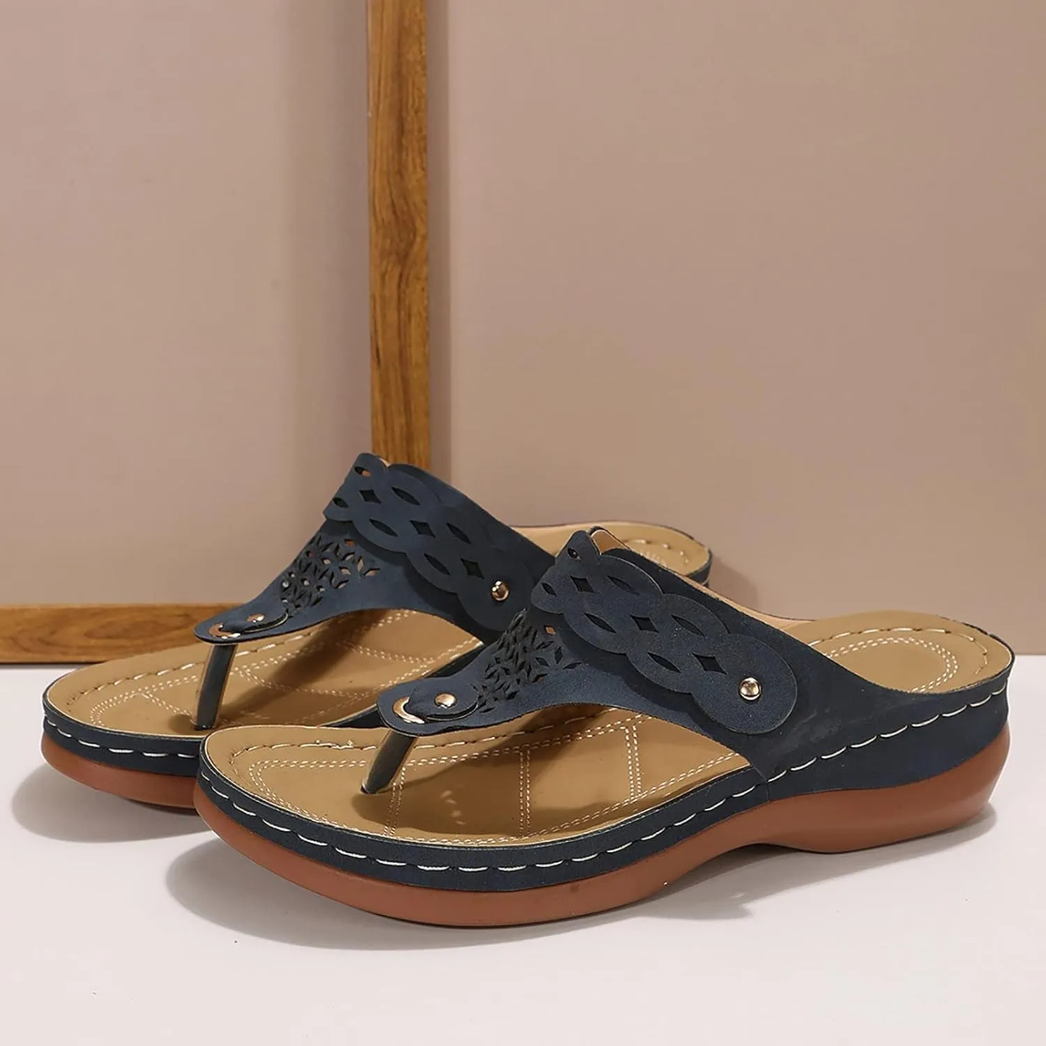 Flip Flops for Women Orthopedic Sandals with Arch Support Comfortable Walking Shoes Summer Dressy Sandal Arch Support Wedge Summer Slip on Thong Sandals Casual Trendy Flip Flops 2025