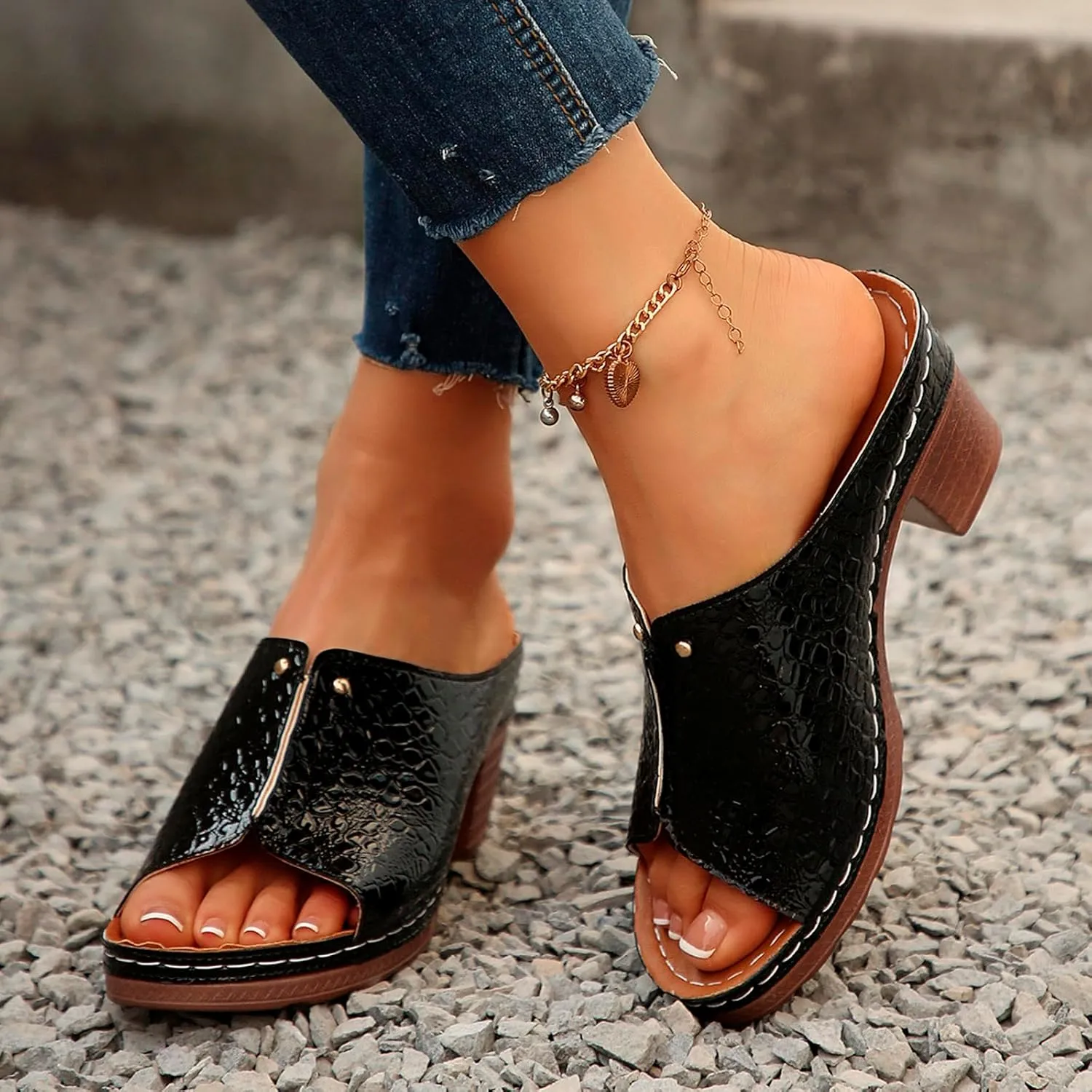 for Women Crystal Stilettos Heeled Sandals Open Toe Strappy High Ankle Strap Buckle Heels