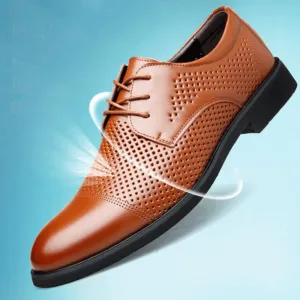 Formal Dress Oxfords Men's Invisible Height Increasing Elevator Shoes Mens Hollow Lace-up Leather Dress Shoes Men Breathable Prom Wedding Heels Oxfords Patent Leather
