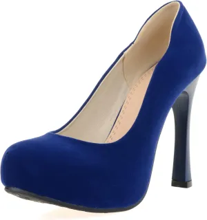 Gicoiz Platform Stiletto Heels Women Round Toe Suede Pumps