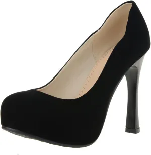Gicoiz Platform Stiletto Heels Women Round Toe Suede Pumps