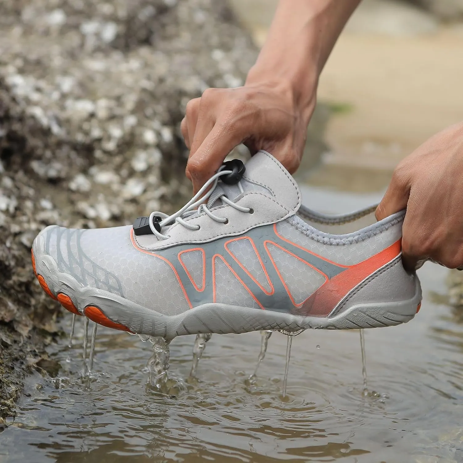 Hike Barefoot Shoes Women Men Pro Barefoot Shoes with Wide Toe Box Healthy and Non-Slip Breathable Quick Dry Zero Drop Trail Running Shoe Hiking Athletic Sneakers Hiking Shoe