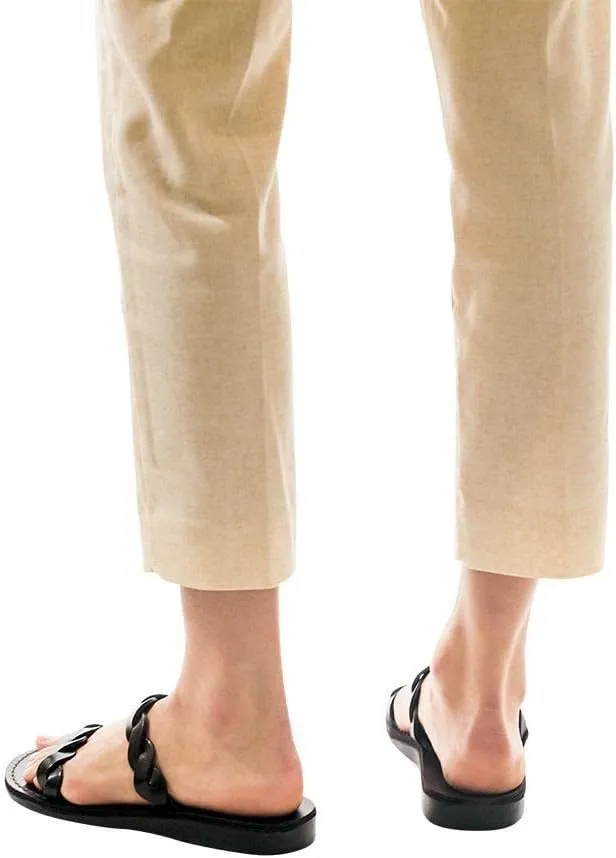 Joanna - Leather Braided Strap Sandal - Womens Sandals