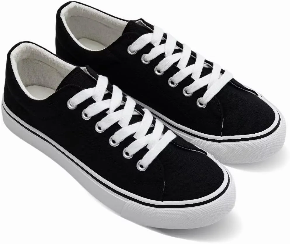 JUDIS Women's Lace Up Low Top Canvas Shoes Fashion Casual Sneakers