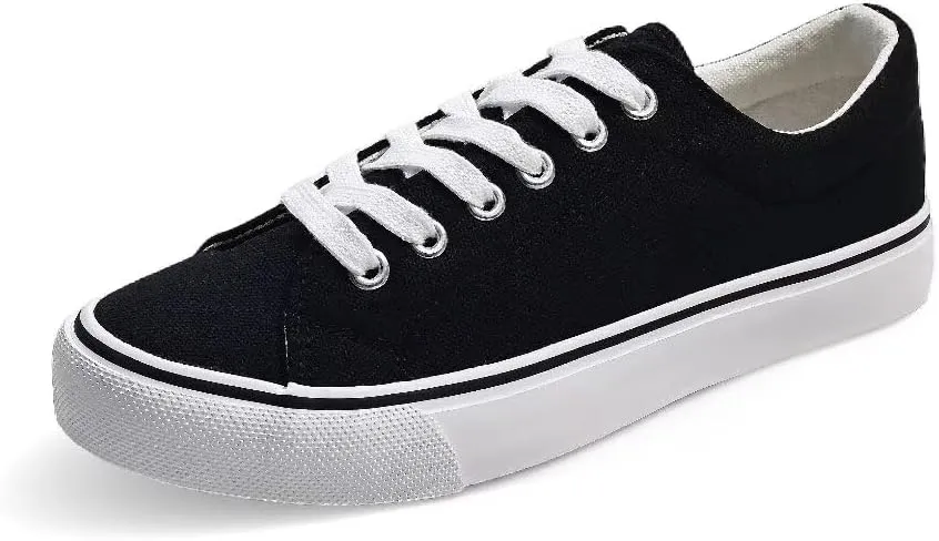 JUDIS Women's Lace Up Low Top Canvas Shoes Fashion Casual Sneakers
