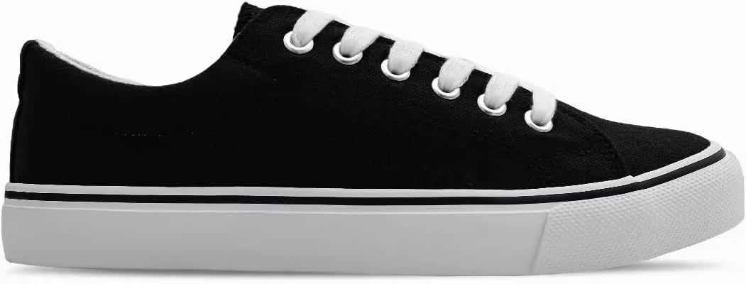 JUDIS Women's Lace Up Low Top Canvas Shoes Fashion Casual Sneakers