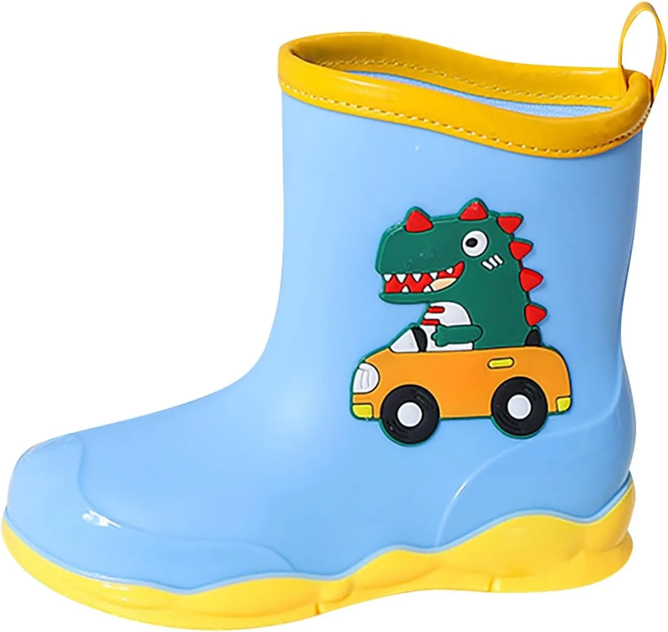 Kids Cartoon Dinosaur Printed Rain Shoes Shoes Outdoor Slip Boots Non Slip Rain Children's Shoes Kids Ankle Boots