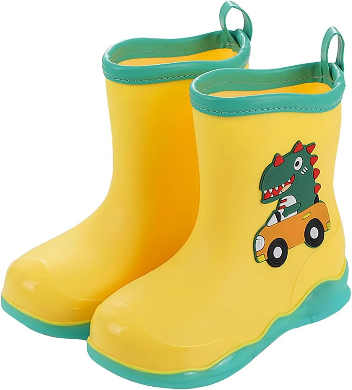 Kids Cartoon Dinosaur Printed Rain Shoes Shoes Outdoor Slip Boots Non Slip Rain Children's Shoes Kids Ankle Boots