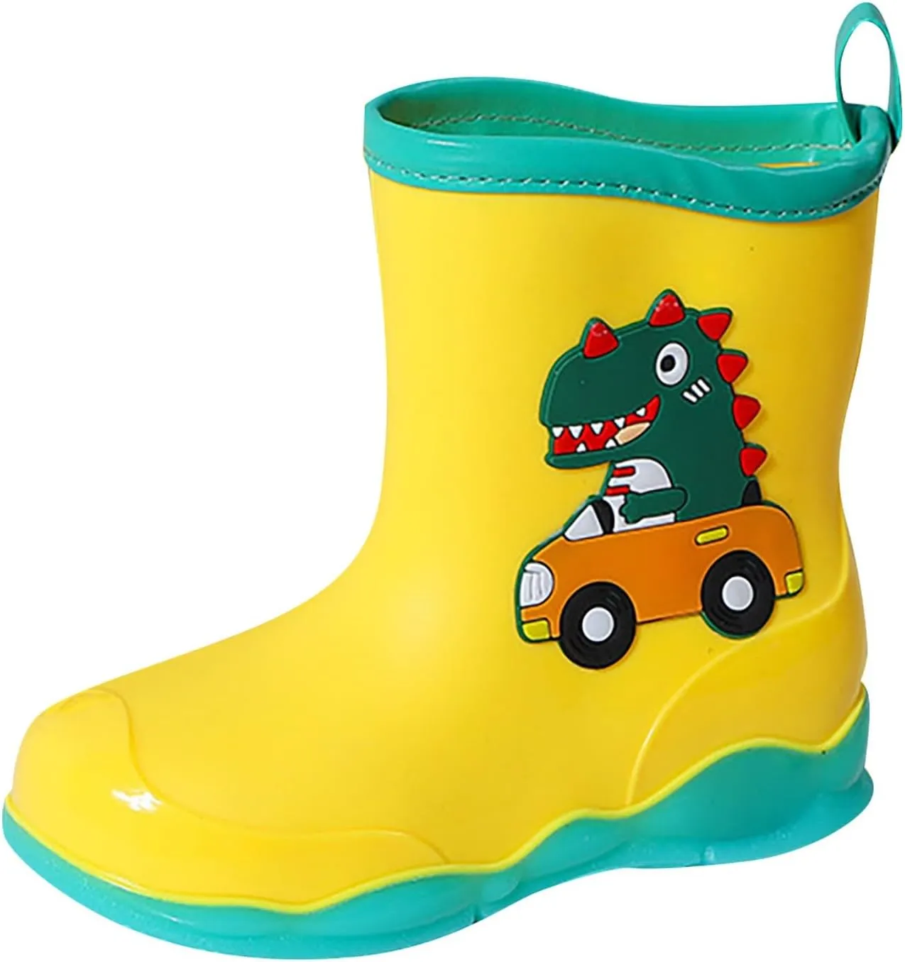 Kids Cartoon Dinosaur Printed Rain Shoes Shoes Outdoor Slip Boots Non Slip Rain Children's Shoes Kids Ankle Boots