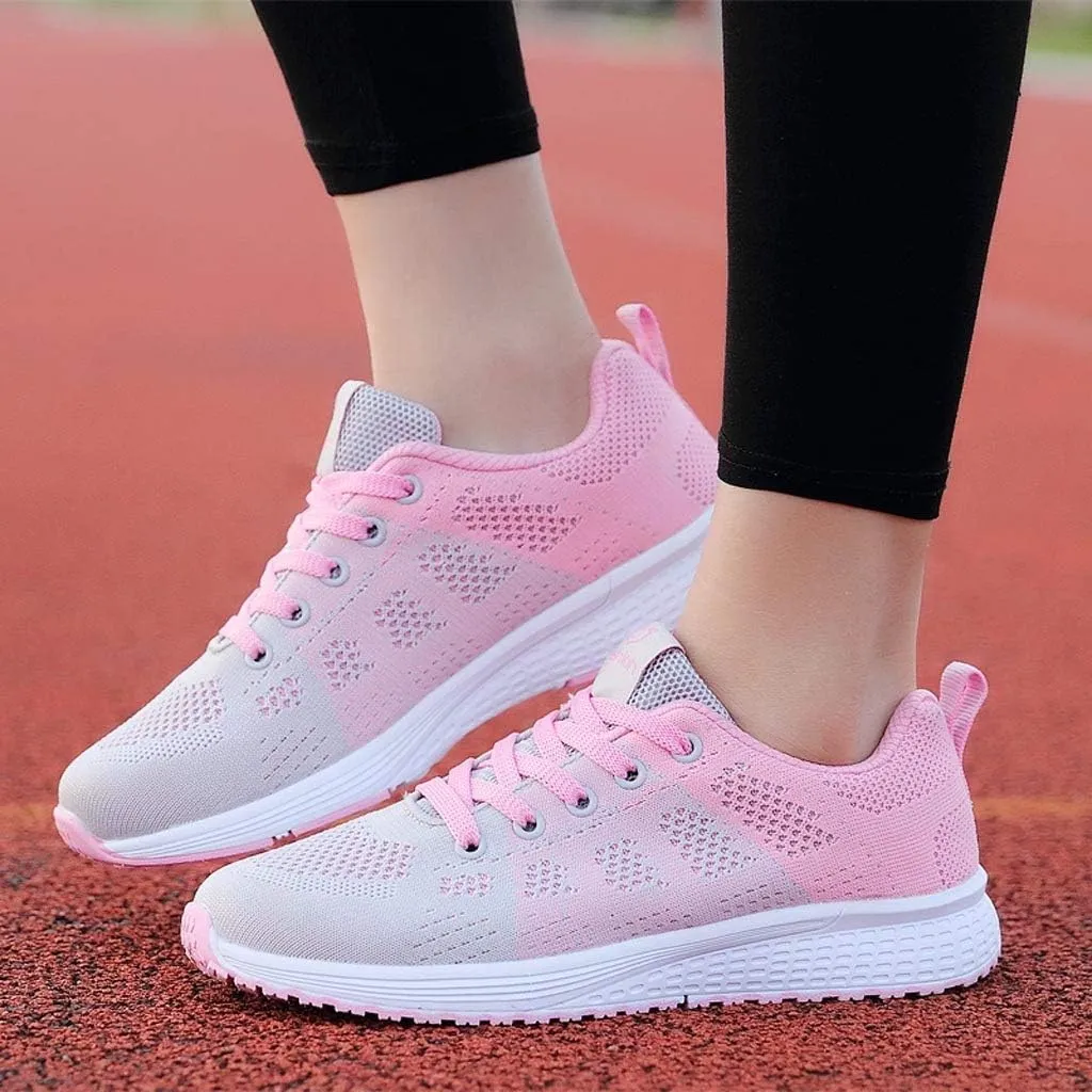Ladies Mesh Breathable Non Slip Casual Walking Shoes Comfortable Lighweight Sneakers Low Top Slip on Soft Sole Outdoor Sports Shoes for Women
