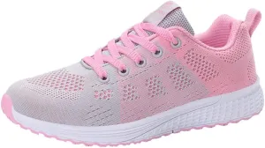 Ladies Mesh Breathable Non Slip Casual Walking Shoes Comfortable Lighweight Sneakers Low Top Slip on Soft Sole Outdoor Sports Shoes for Women