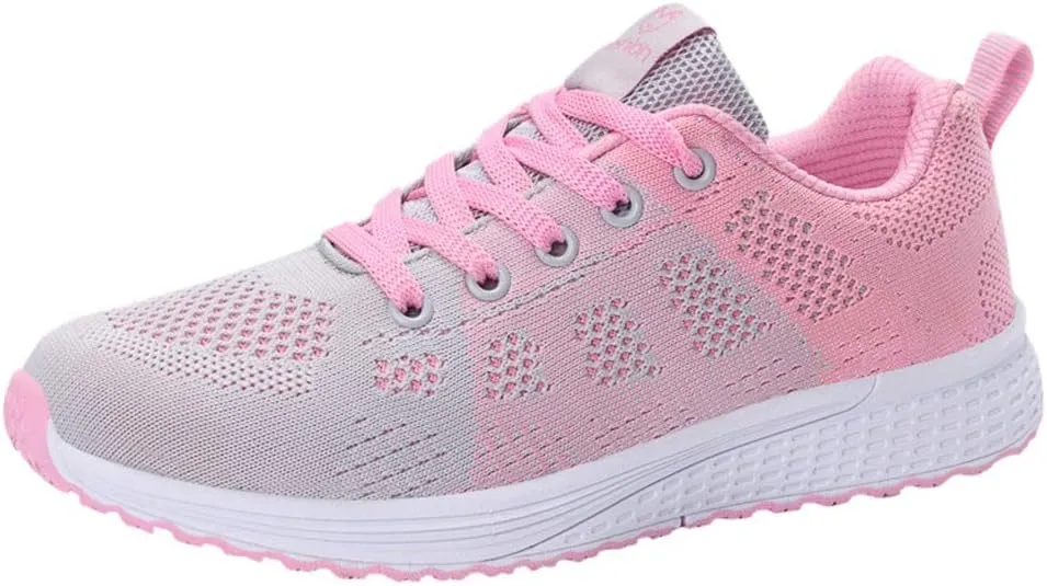 Ladies Mesh Breathable Non Slip Casual Walking Shoes Comfortable Lighweight Sneakers Low Top Slip on Soft Sole Outdoor Sports Shoes for Women