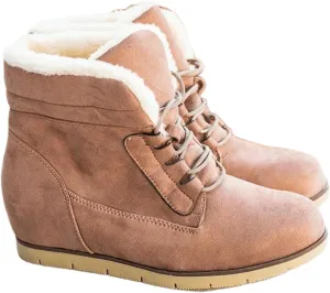 Ladmiple Snow Boots For Women 2023 Trendy Winter Shoes with Fur Lined Warm Slip On Ankle Booties Outdoor Walking Shoes