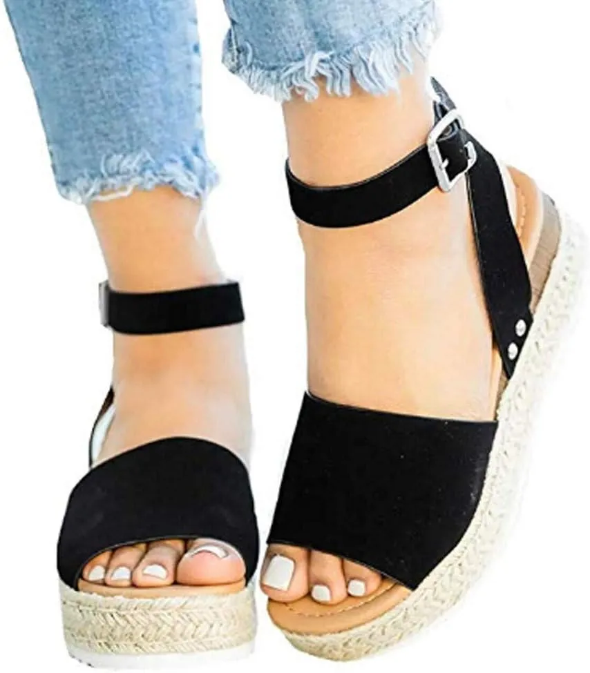 Lady Bandage Wedge Sandals for Women Summer Sandals Open Toe Platform Sandals