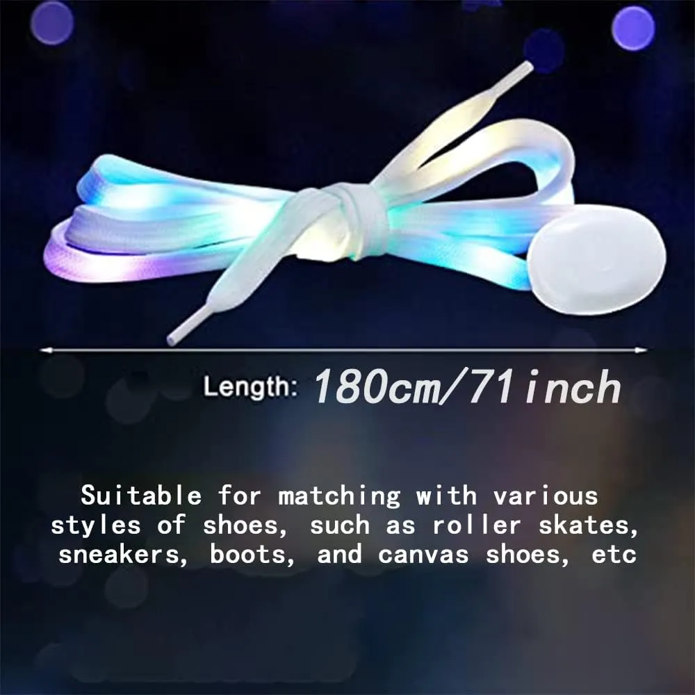 LED Shoelaces Long 71" Light Up Shoelaces Skate Accessories light up shoelaces for adults