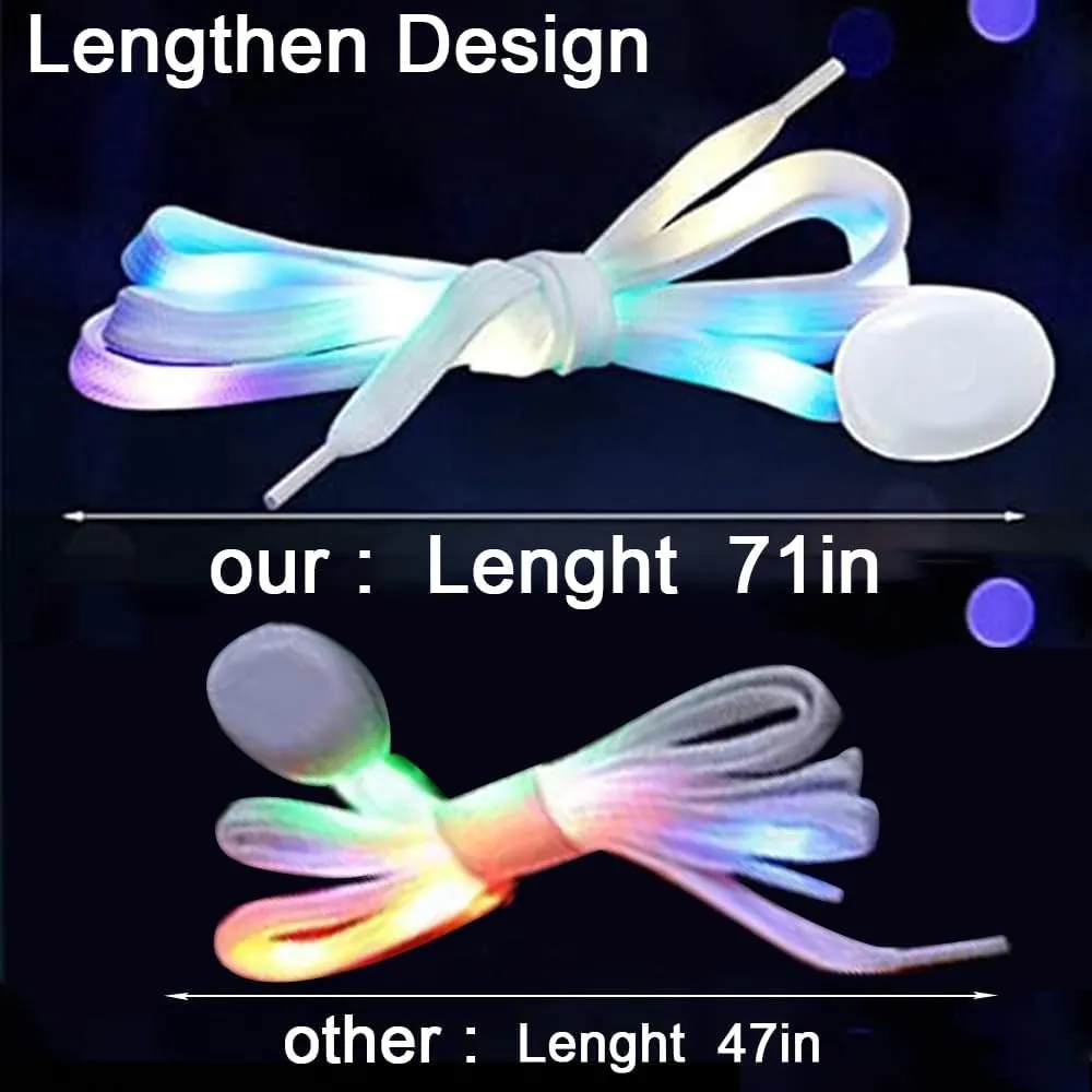 LED Shoelaces Long 71" Light Up Shoelaces Skate Accessories light up shoelaces for adults