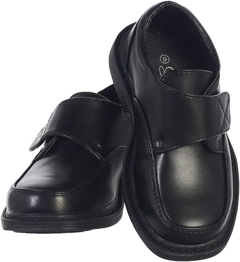 Lito Children's Wear Boys Dress Shoes Black, Big and Little Kids, First Communion, Wedding, Graduation, Church, Toddler, Youth, Formal, Loafers (Size 7T, Black)
