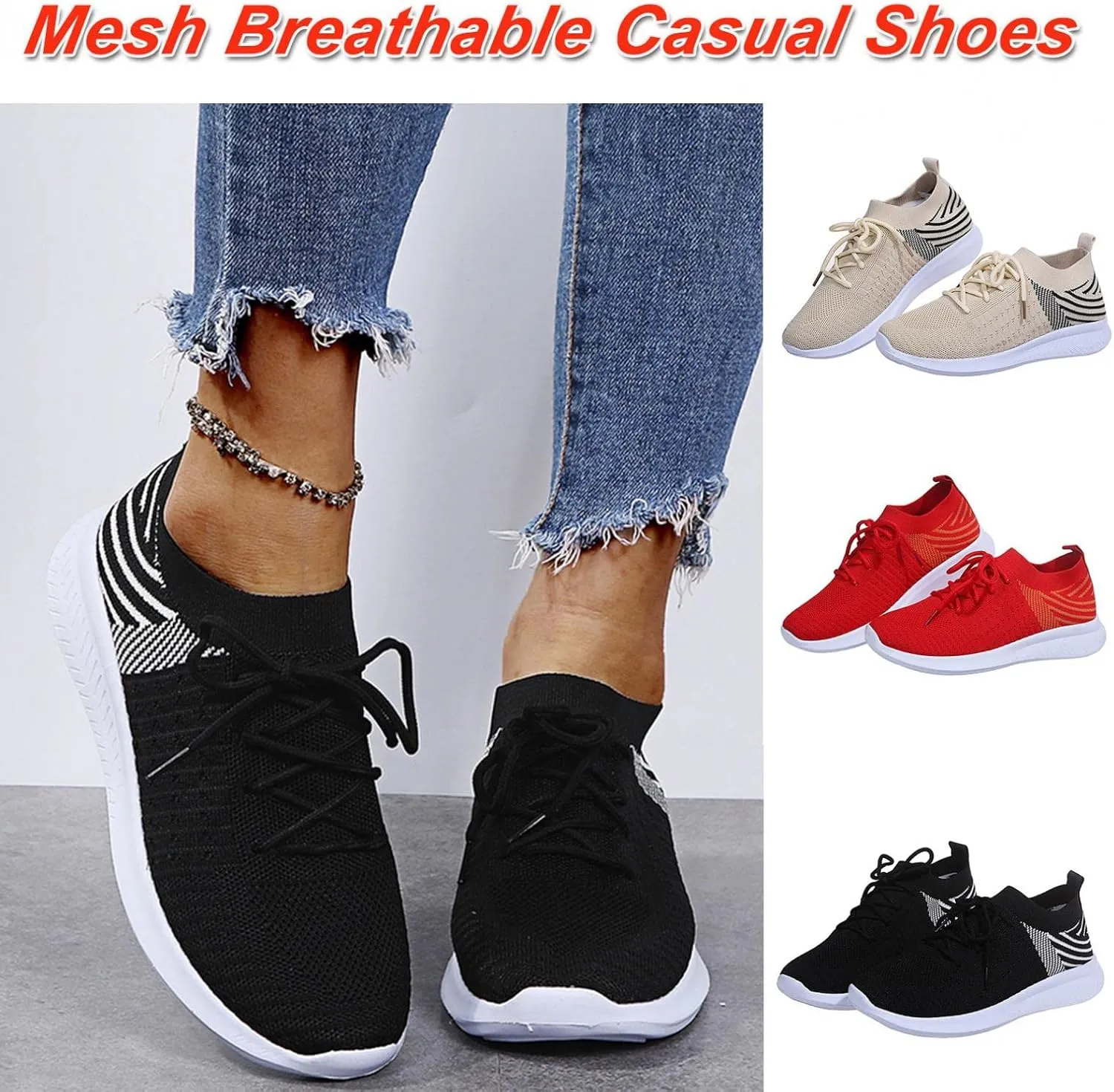 Masbird Sneakers for Women Walking Shoes Sport Breathable Sneakers Outdoor Running Shoes Fitness Mesh Women's Sneakers