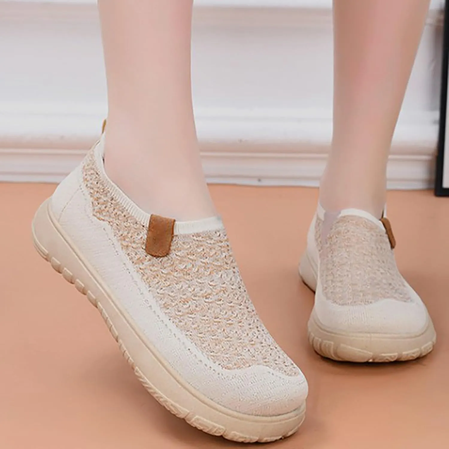 Mens Breathable Soft Sole Casual Sport Shoes Thick Sole Flat Comfortable Lighweight Sneakers Hands Free Comfy Outdoor Walking Shoes for Men