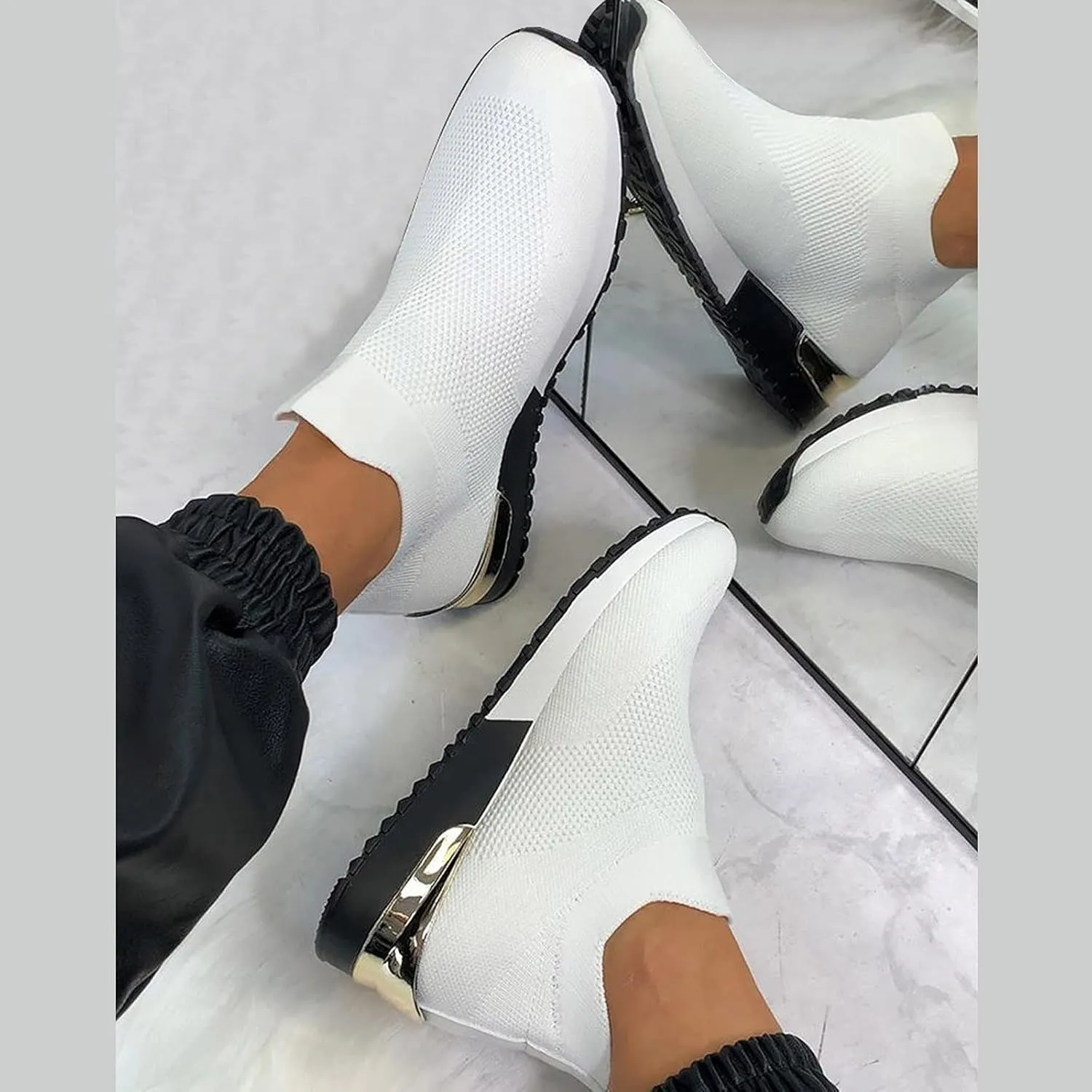 Men's Casual Dress Sneakers Womens Sneakers Wide Width Diabetic Shoes for Women Slip on Non Slip Low Top Casual Mens Loafers Dress Shoes Womens Sneakers