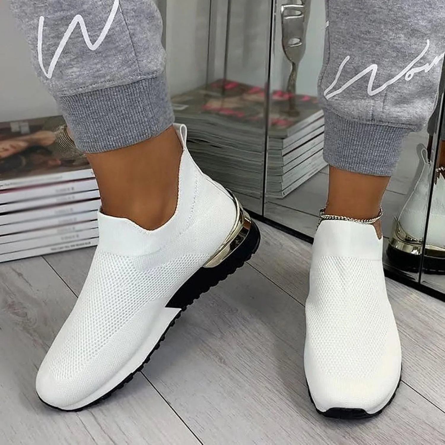 Men's Casual Dress Sneakers Womens Sneakers Wide Width Diabetic Shoes for Women Slip on Non Slip Low Top Casual Mens Loafers Dress Shoes Womens Sneakers